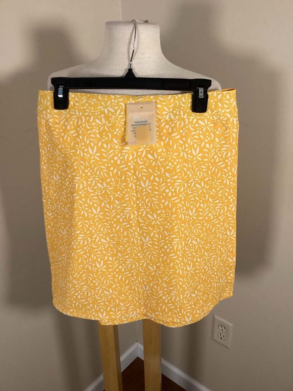 RipSkirt Hawaii Damask Citrus Yellow Floral Wrap Skirt Medium